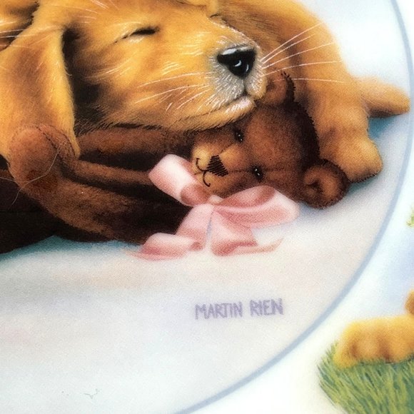 1995 Bradford Exchange Martin Rien "Cuddle Buddies" Limited Edition Plate - Picture 3 of 5